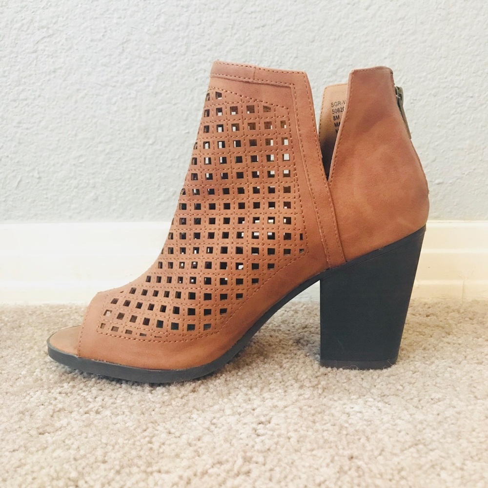 Booties with peep toe